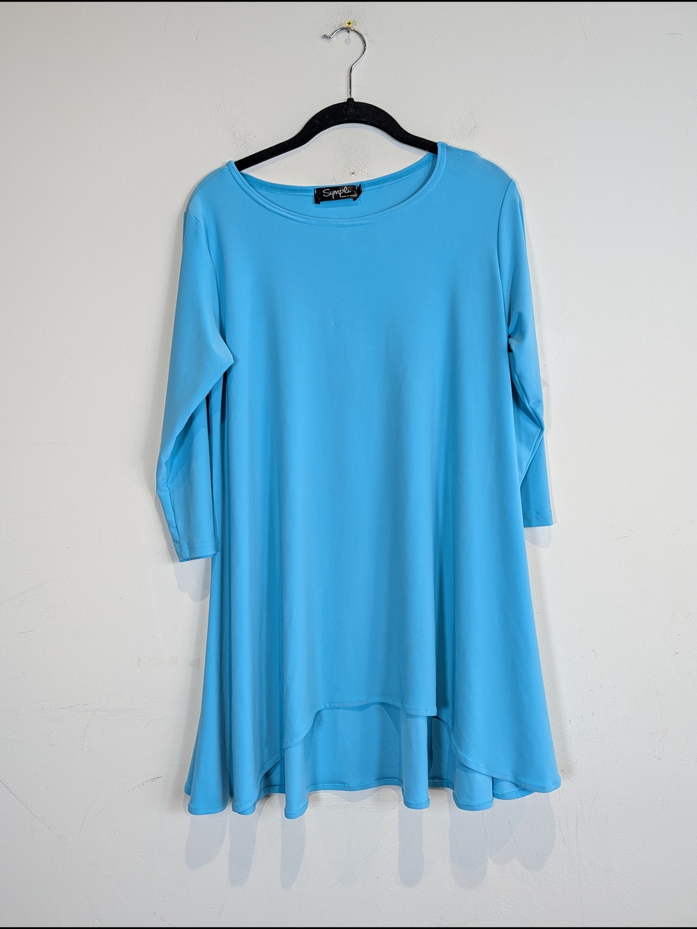 Sympli Sky Blue Swing Tunic Top, Size 10
